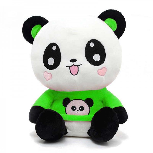 Cute Happy Panda wearing beautiful Green Baby Panda T-shirt